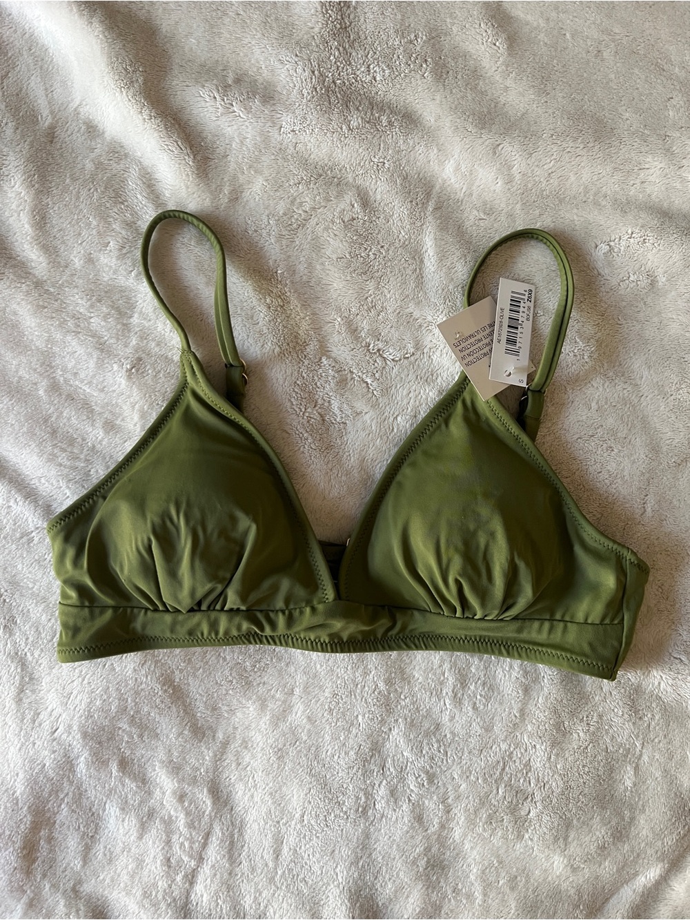 Amazon Essentials Olive Green Triangle swim top